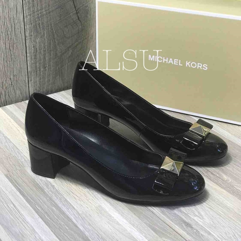 SANTA’S DEAL 🎄 Michael Kors Aliza Flex Mid Pump Patent Womens AUTHENTI Size 7.5 - Picture 7 of 8